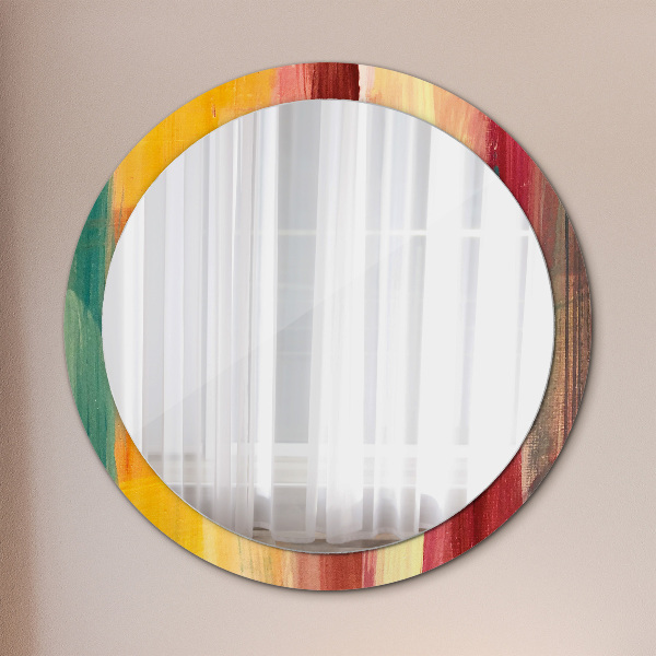 Miroir rond avec décoration Image abstraite