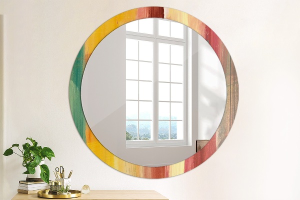 Miroir rond avec décoration Image abstraite