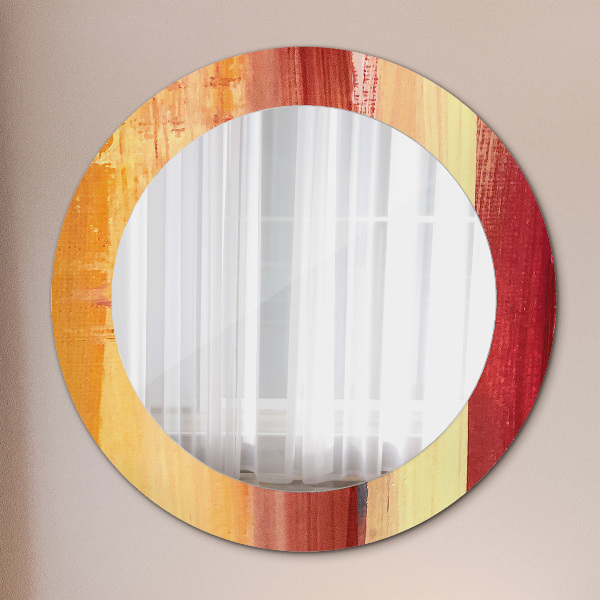 Miroir rond avec décoration Image abstraite