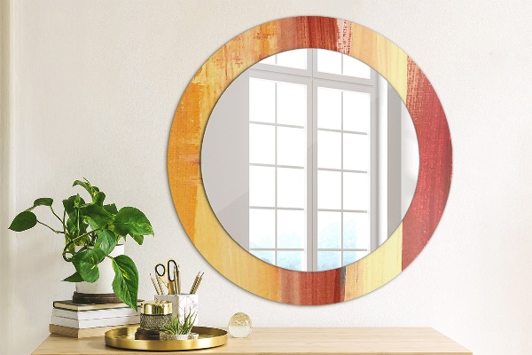Miroir rond avec décoration Image abstraite