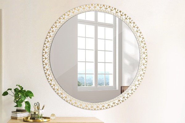Miroir rond avec décoration Mandala indien