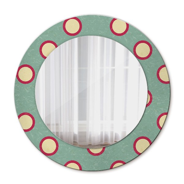 Miroir rond avec décoration Pointes