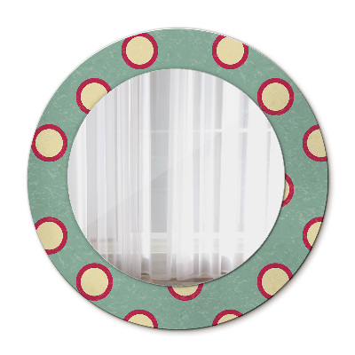 Miroir rond avec décoration Pointes