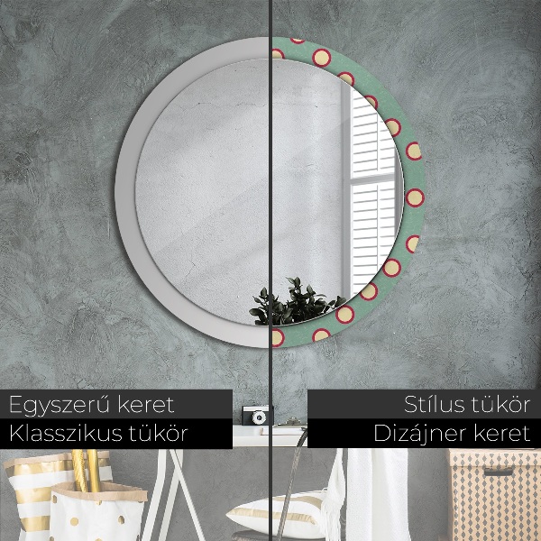 Miroir rond avec décoration Pointes