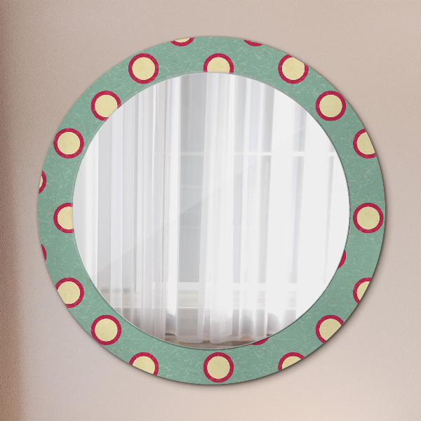 Miroir rond avec décoration Pointes
