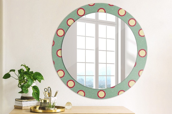 Miroir rond avec décoration Pointes