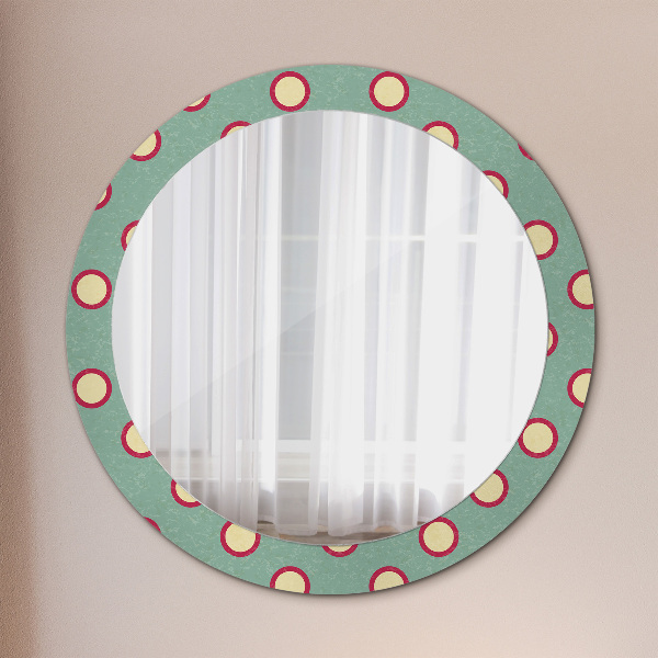 Miroir rond avec décoration Pointes