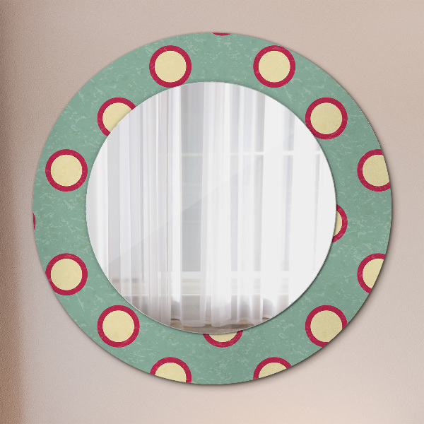 Miroir rond avec décoration Pointes