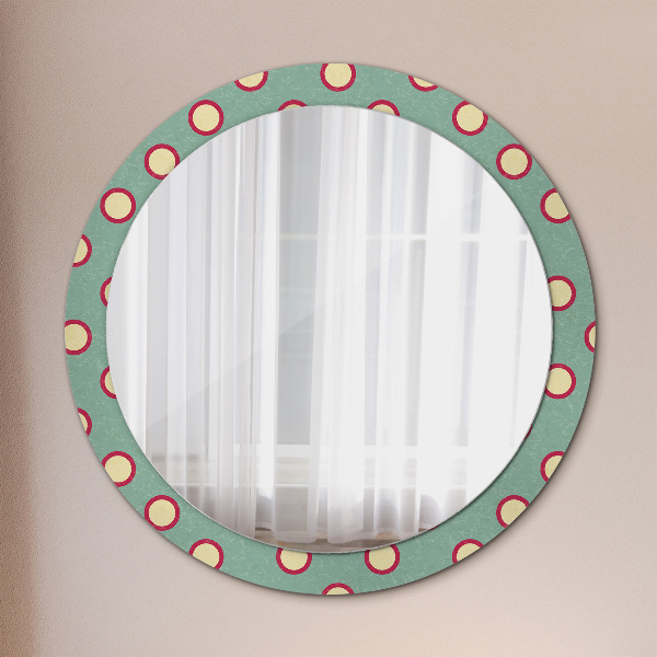 Miroir rond avec décoration Pointes