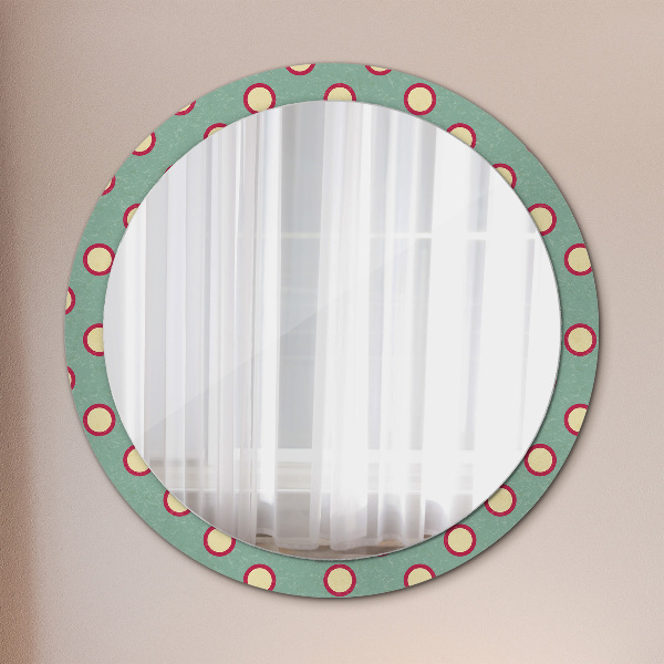 Miroir rond avec décoration Pointes