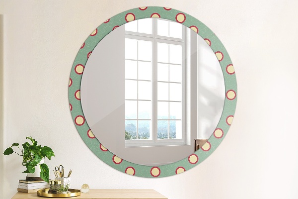 Miroir rond avec décoration Pointes