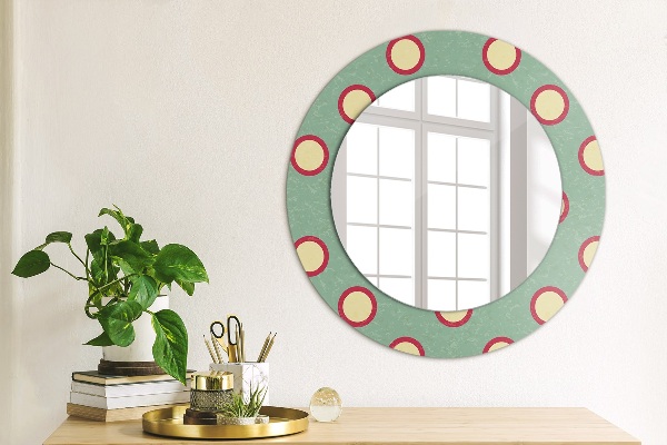 Miroir rond avec décoration Pointes