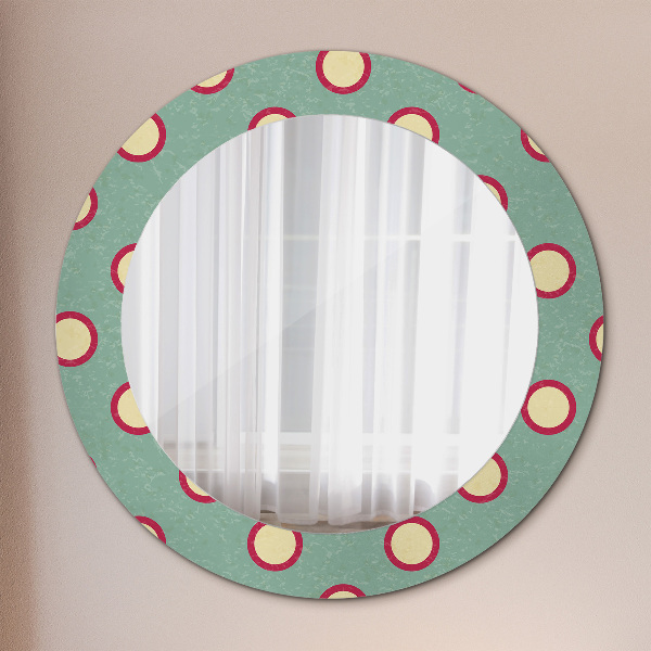 Miroir rond avec décoration Pointes