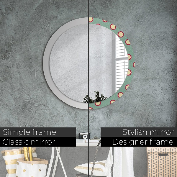 Miroir rond avec décoration Pointes
