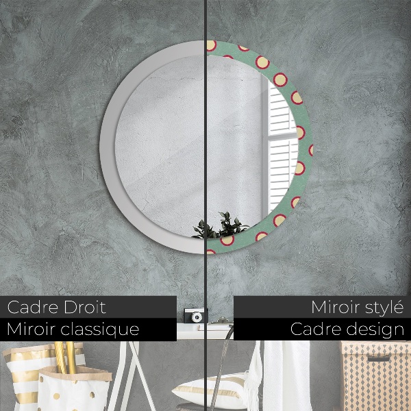 Miroir rond avec décoration Pointes