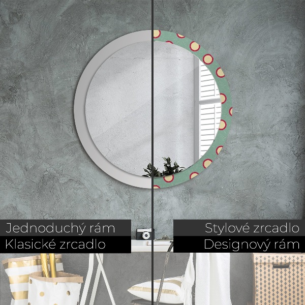 Miroir rond avec décoration Pointes