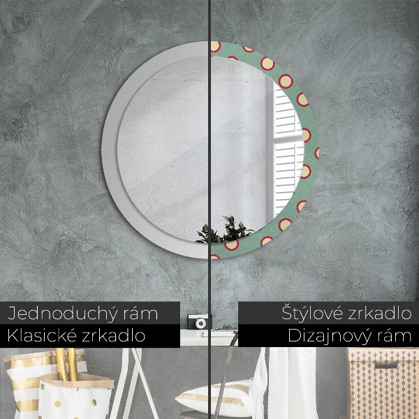 Miroir rond avec décoration Pointes