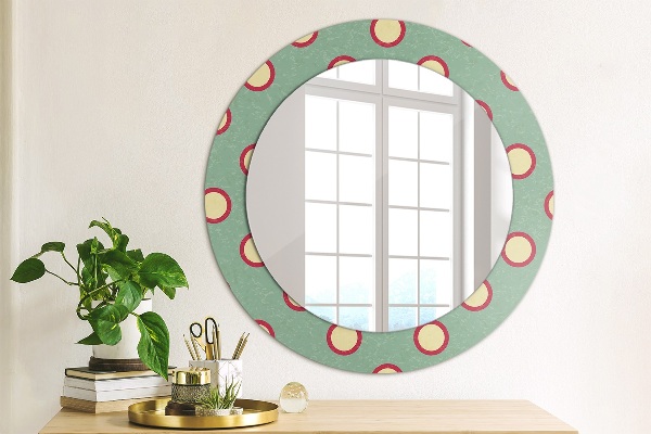 Miroir rond avec décoration Pointes