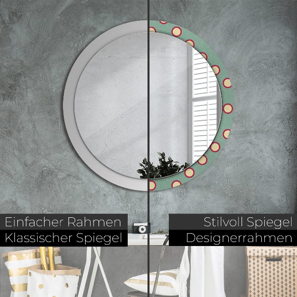 Miroir rond avec décoration Pointes