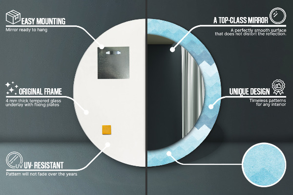 Miroir rond cadre avec impression Modèle de cordonnier