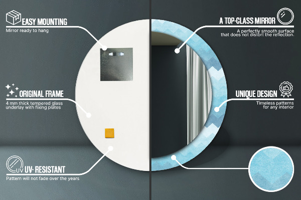 Miroir rond cadre avec impression Modèle de cordonnier
