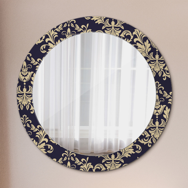 Miroir rond avec décoration Motif floral