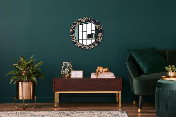 Miroir rond avec décoration Motif floral