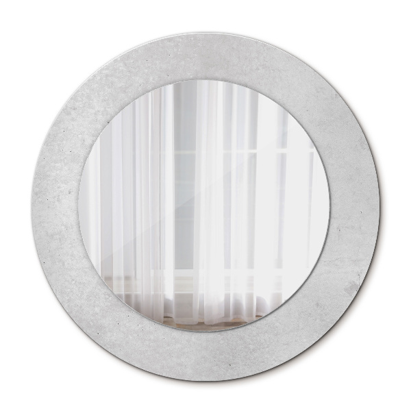 Miroir rond avec décoration Texture en béton