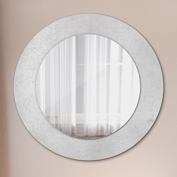 Miroir rond avec décoration Texture en béton