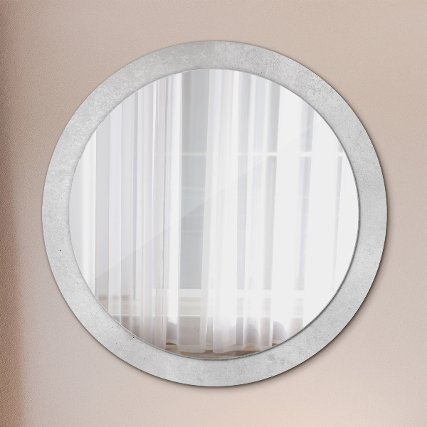 Miroir rond avec décoration Texture en béton