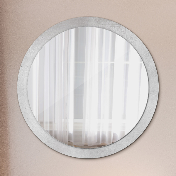 Miroir rond avec décoration Texture en béton