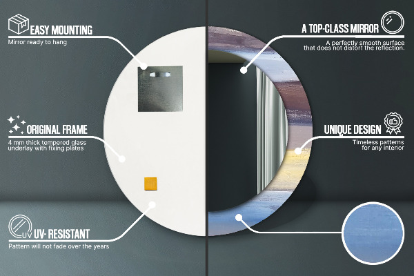 Miroir rond imprimé Image abstraite