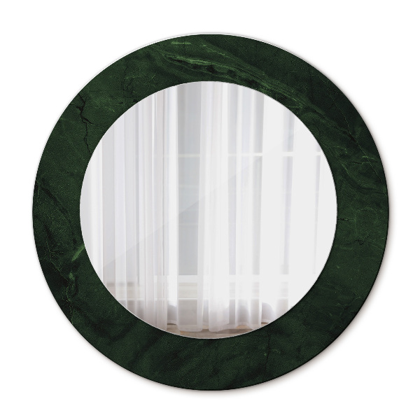 Miroir rond avec décoration Marbre vert