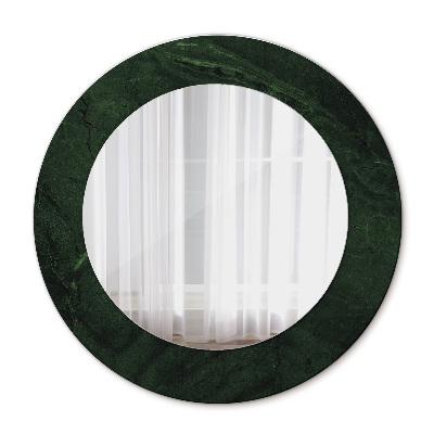 Miroir rond avec décoration Marbre vert