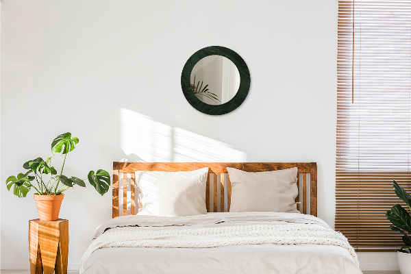 Miroir rond avec décoration Marbre vert
