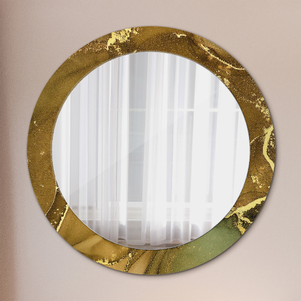 Miroir rond avec décoration Tourbillons métalliques