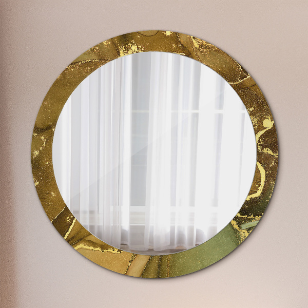 Miroir rond avec décoration Tourbillons métalliques
