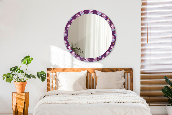 Miroir rond imprimé Stars de la licorne