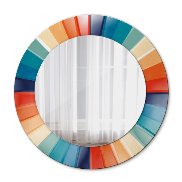 Miroir rond imprimé Ceintures radiales concentriques