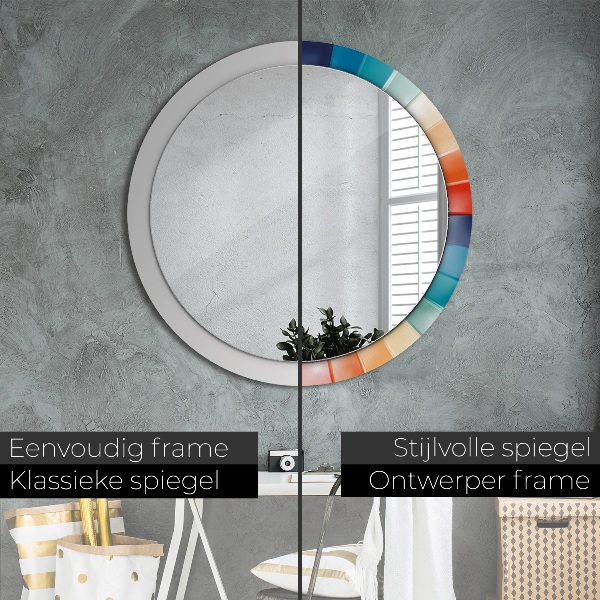 Miroir rond imprimé Ceintures radiales concentriques