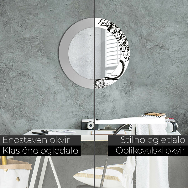 Miroir rond imprimé Motif de graffitis