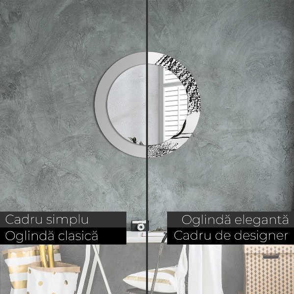 Miroir rond imprimé Motif de graffitis