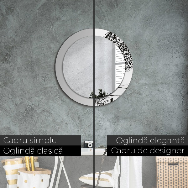Miroir rond imprimé Motif de graffitis