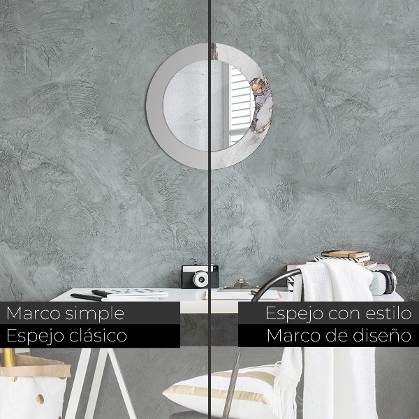 Miroir rond imprimé Fluide abstrait