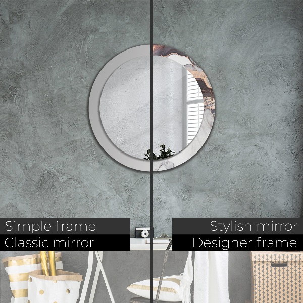 Miroir rond imprimé Fluide abstrait