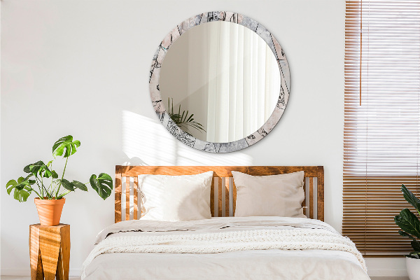 Miroir rond imprimé Animaux d'absurices