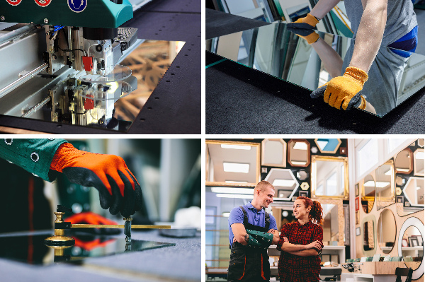 Miroir rond rétro éclairé fi 50 cm