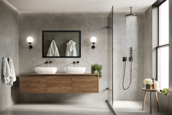 Miroir rectangulaire contour noir 100x70 cm