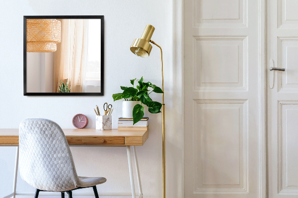 Miroir salle de bain rectangulaire noir 50x50 cm