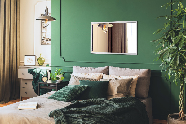 Chambre mirroir rectangulaire blanc 70x50 cm